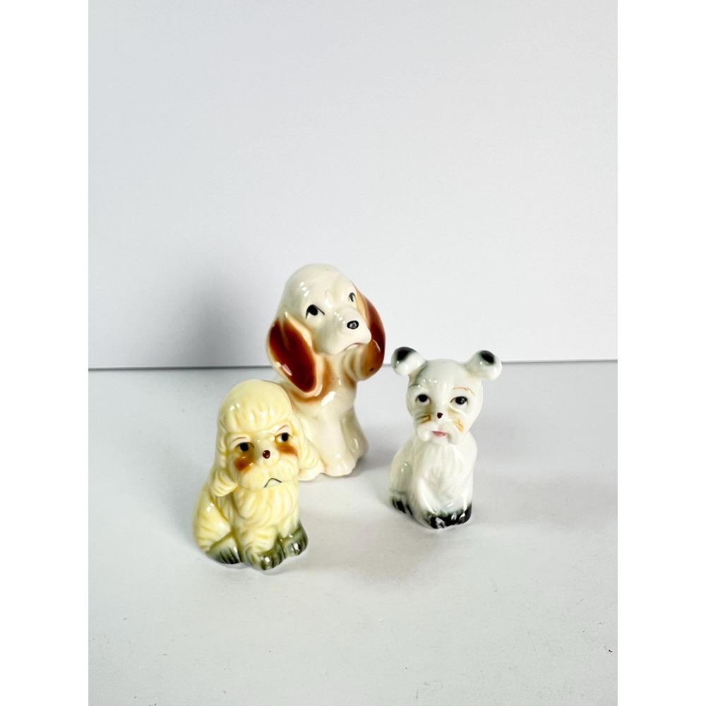 Vintage‎ Dog collection bone china porcelain Japan Taiwan miniatures